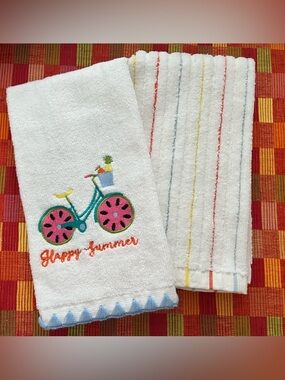 “Happy Summer” Decorative Hand Towels NEW